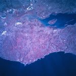 Imagen, Foto Satelite de Montañas del Golfo y de la Peninsula de Nicoya Norte, Costa Rica
