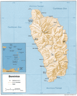 Mapa Relieve Sombreado de Dominica