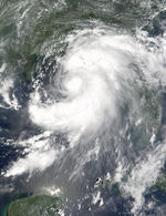 Ciclón tropical Barry en el golfo de México