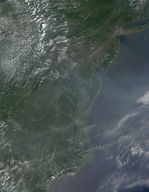 Abundantes aerosoles encima del Mid-Atlántico, Estados Unidos