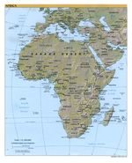 Mapa físico de África 2000