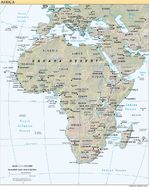 Mapa físico de África 1999