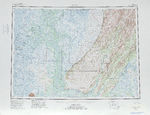 Anaglifo, superposición Landsat, área costera austral de Oman