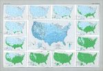 Mapa de Periodo Libre de Congelación en Estados Unidos