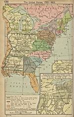 Mapa de los Estados Unidos 1783  - 1803