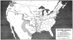 Mapa de la Expansion Hacia el Oeste, Estados Unidos 1815 - 1845