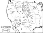 Mapa de las Guerras Indias del Trans-Misisipi Occidental, Estados Unidos 1860 - 1890