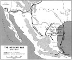 Mapa de la Guerra México-Estadounidense 1846  - 1847