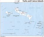 Mapa Político de las Islas Turcas y Caicos