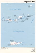 Mapa Político de las Islas Vírgenes de los Estados Unidos