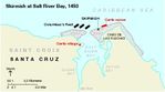 Mapa del Parque Nacional Histórico Christiansted, Islas Vírgenes, Estados Unidos