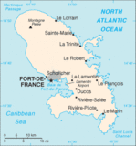 Mapa Político Pequeña Escala de Martinica
