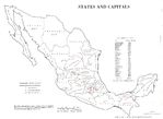 Mapa de los Estados y sus Capitales, México