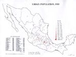Mapa de Población Urbana de México 1910