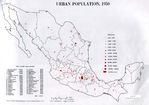Mapa de Población Urbana de México 1950