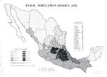 Mapa de Densidad de Población Rural, México 1970