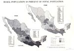 Mapa de la Población Rural como Porcentaje de la Población Total, México 1930, 1960