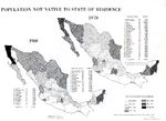 Mapa de la Población no Nativa en el Estado de Residencia, México 1975