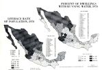 Mapa de Tasa de Alfabetización de la Población y el Porcentaje de Viviendas con Agua Potable, México 1970