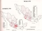 Mapa de Distribución de los Burros y de las Mulas, México 1970