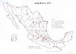 Mapa de Ferrocarriles de México 1974