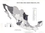 Mapa, Médicos por cada 10000 personas, México 1970
