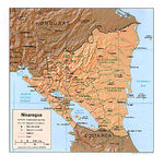 Mapa Relieve Sombreado de Nicaragua