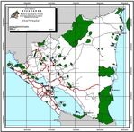 Mapa de Areas Naturales Protegidas de Nicaragua