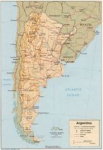 Mapa Relieve Sombreado de Argentina