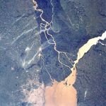 Imagen, Foto Satelite del Delta del Río Paraná, Argentina