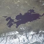 Imagen, Foto Satelite del Lago Titicaca, Bolivia y Perú