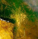 Imagen satelital de la Isla Lanzarote 1991