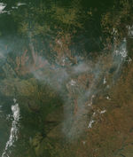 Incendios y humo en Brasil