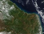 Imagen, Foto Satelite de la Costa Noreste de Brasil