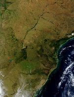 Imagen, Foto Satelite de la Costa Atlantica Sur de Brasil