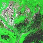 Imagen, Foto Satelite de la Region del Rio Araca, Brasil