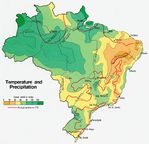 Mapa de la temperatura y la Precipitación de Brasil