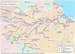 Mapa, Vias Fluviales y Canales, Cuenca Amazónica, Brasil