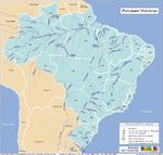 Mapa, Principales Vias Fluviales y Canales, Brasil