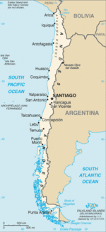 Mapa Político Pequeña Escala de Chile