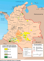 Mapa del Departamento del Meta, Colombia
