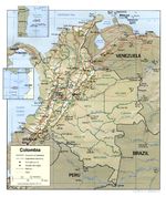 Mapa Relieve Sombreado de Colombia