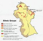 Mapa de los Grupos Étnicos de la Guyana