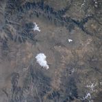 Imagen, Foto Satelite de los Volcanes Coropuna y Soliman, Peru