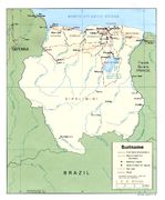 Mapa Político de Surinam