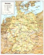 Mapa de Relieve Sombreado de Alemania
