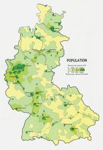 Mapa de Población de la Ex Alemania Occidental 1972