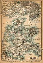 Mapa de la Isla de Rügen, Alemania 1910