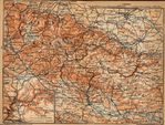 Mapa de las Montañas Harz, Alemania 1910