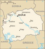 Mapa Politico Pequeña Escala de Macedonia